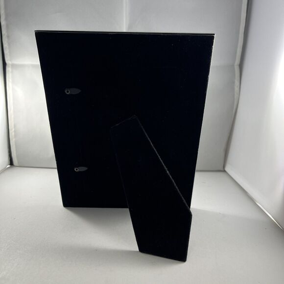 Dragonfly and Flower 4x6 Picture Frame, Black Enamel, Off-White, Purple, Pretty - Picture 5 of 8